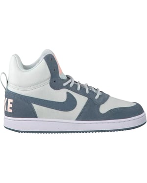 Nike - Court Borough Mid Prem - Silberne Turnschuhe