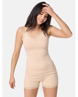 Tazzio Damen Nachtwäsche-Set Unterhemd und Panty
