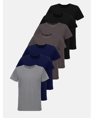 Tazzio Herren T-Shirt Rundhals 7er-Pack