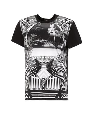 Schwarzes T-shirt Mit Balmain Resort-logo