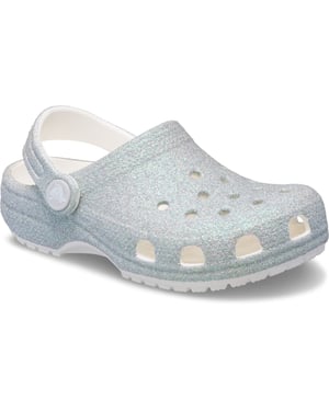 Crocs Classic Glitter Clog Thermoplastische Weiße Loafer