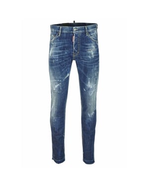 Dsquared2 Cool Guy Jean Blaue Ausgefranste Jeanshose