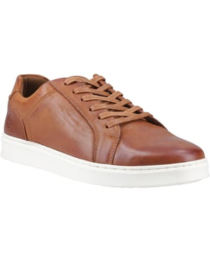 Hush Puppies Madden Herren Tan Ledersneaker