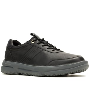 Hush Puppies Baylor Leder Herren schwarze Sneakers