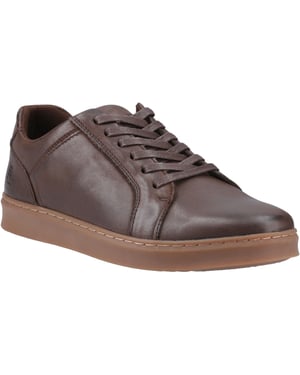 Hush Puppies Madden Herren Sneaker Aus Leder In Kaffeebraun