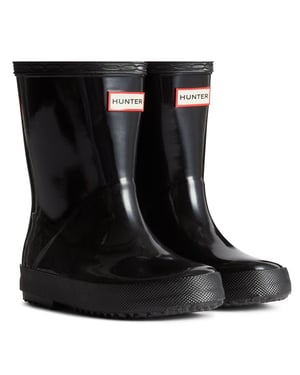 Hunter Kids First Gloss Gummistiefel In Schwarz