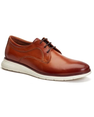 Base London Wing Leder Herren Derby Schuhe In Verbranntem Braun