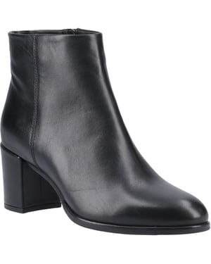 Hush Puppies Claridy Damen Stiefeletten aus schwarzem Leder mit Absatz