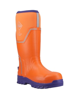 Muck Boots Grit S5 Herren Gummistiefel in Orange/Blau