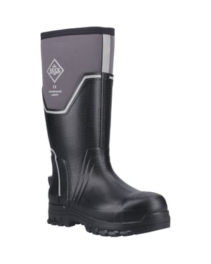 Muck Boots Grit S5 Herren Gummistiefel in Schwarz/Grau