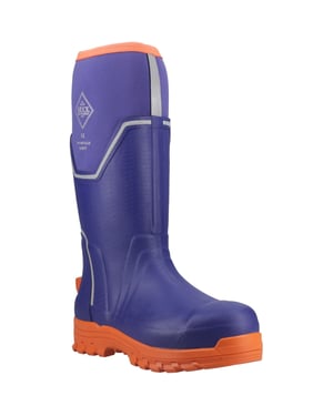 Muck Boots Grit S5 Herren Gummistiefel Blau/Orange
