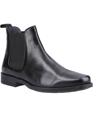 Hush Puppies Brennan Leder Herren Schwarz Stiefel