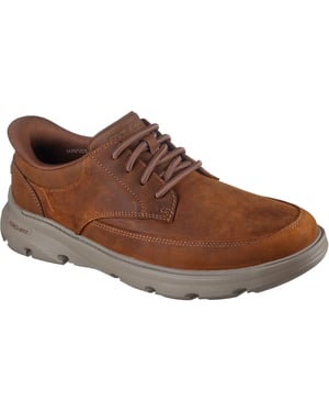 Skechers Arch Fit Garza Rowan Leder Herren Schnürschuhe in Dunkelbraun