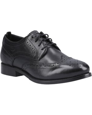 Hush Puppies Natalia Damen Brogues Schuhe aus Schwarzem Leder/Schwarz