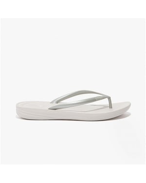 Fitflop Iqushion Damen Ergonomische Zehensteg Flip-Flops Silber