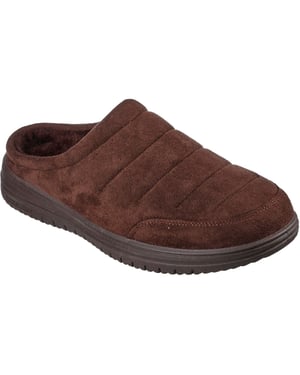 Skechers Relaxed Fit: Murette - Garvanza Mikrofaser Herren Schokolade Pantoletten