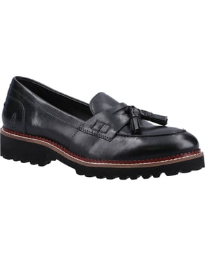 Hush Puppies Ginny Damen Schwarze Lederloafer