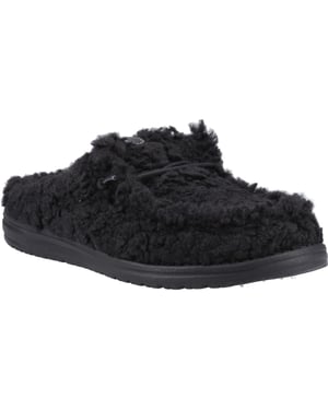 HEYDUDE Wally Polyester Herren Schwarz/Schwarz Clogs