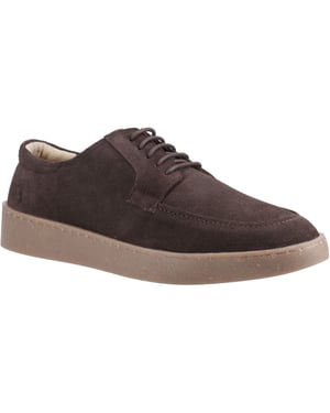 Hush Puppies Rafael Herren Mokassin Schuhe aus Wildleder in Schokoladenfarbe