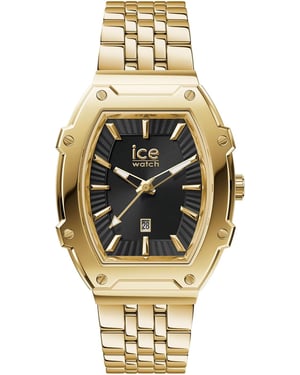 Ice Watch Ice Boliday - Black - Full Steel Shiny Gold Damen Armbanduhr 024970 - S