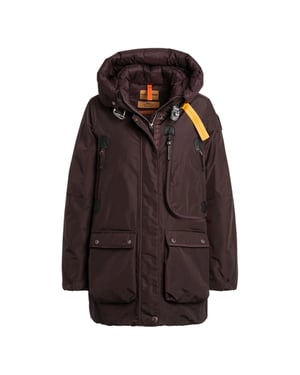 Parajumpers Maud Obsidian Dunkelbraun Lange Daunenjacke