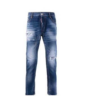 Dsquared2 Tidy Biker Jeans Im Zerrissenen Stil, Blaue Jeanshose