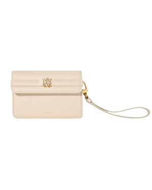 Amiri Calf "ma" kleine Clutch, Alabaster - Beige
