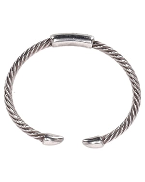 Pomellato 67 Gedrehter Armreif aus silberfarbenem Metall