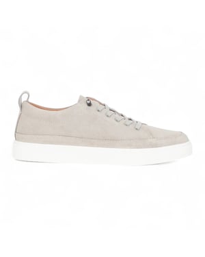 Justin Reess Herren-Trainer-Sneaker aus grauem Wildleder – Josh