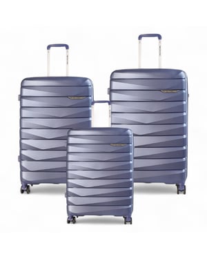 Hartschalenkoffer TSA Rauchblau Robuster 8-Rad-Handgepäck-Reisekoffer für den Urlaub
