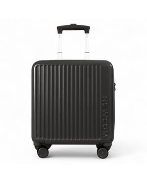 Hartschalen-Kabinenkoffer, 44 x 22 x 38 cm, Schwarz, TSA-sicher, geeignet für Easyjet, Ryanair