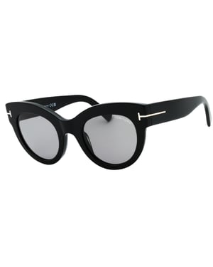 Tom Ford - Lucilla - Sonnenbrille Mit Dickem Rahmen Und Gespiegelten Gläsern In Glänzendem Schwarz