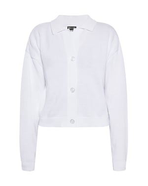 Mymo Strickjacke Frauen weiss