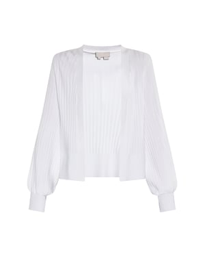 Dreimaster Strickjacke Frauen weiss