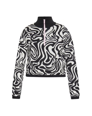 Mymo Pullover Frauen wollweiß schwarz