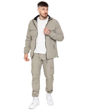 Enzo Milano | Herren Poly Cargo-Trainingsanzug Set