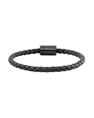 cai Armband Leder olivenblattgegerbt schwarz