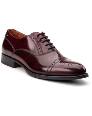 Base London Franklin Leder Herren Bordo Oxford Schuhe