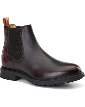 Base London Roebuck Leder Herren Bordo Stiefel