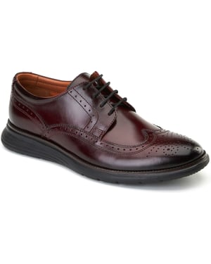 Base London Flight 25 Herren Brogues Schuhe Aus Bordeauxfarbenem Leder