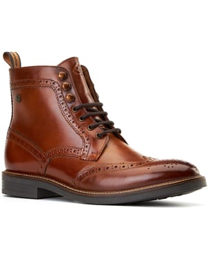 Base London Bristol Herren Brogues Aus Gebranntem Tan Leder