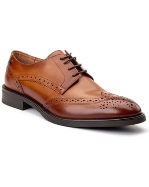 Base London Taschenleder Herren Tan Brogues Schuhe