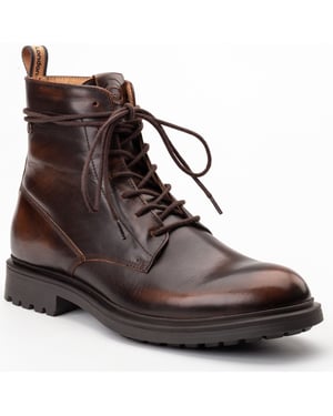 Base London Brunel Leder Herren Braune Stiefeletten