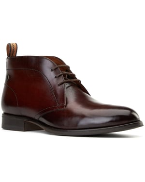 Base London Wallis Leder Herren Burnt Brown Knöchelstiefel