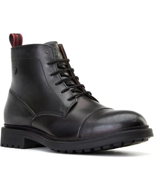 Base London Boulton Leder Herren Schwarze Stiefeletten