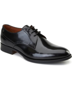 Base London Edison Herrenschuhe Aus Schwarzem Leder Mit Schnürung
