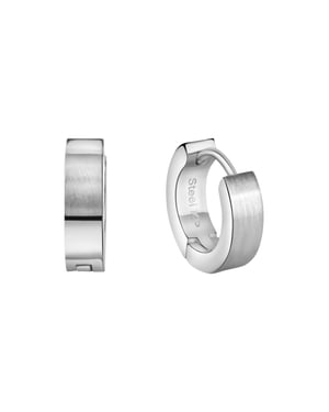 Zeeme Stainless Steel Klappcreolen Edelstahl Ø 13mm matt
