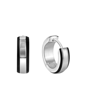 Zeeme Stainless Steel Klappcreolen Edelstahl glanz/matt Ø 13 mm