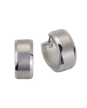 Zeeme Stainless Steel Klappcreolen Edelstahl matt Ø 16mm