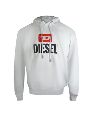 Diesel New D Logo Weißer Hoodie